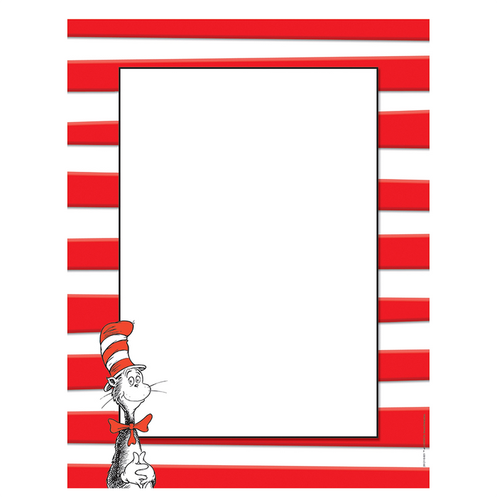 Eureka • Papel con borde decorativo "Dr. Seuss - The Cat in the Hat"