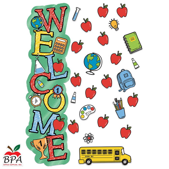 Eureka •  Set decorativo para puerta "Back to School - Welcome"