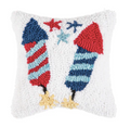 Firecracker Hooked Pillow