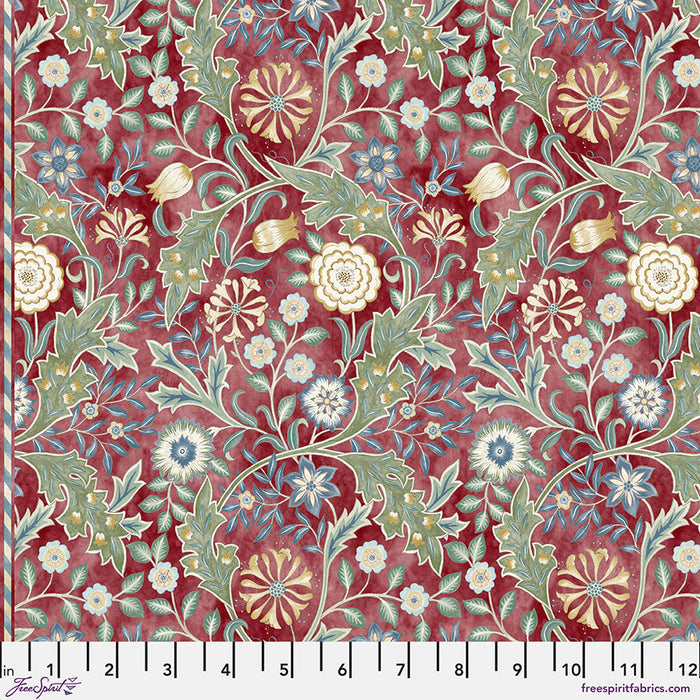 FreeSpirit Fabrics - The Oxford Holiday Collection - Small Wilhelmina - Crimson - PWWM136.CRIMSON - Sold by the Half Yard