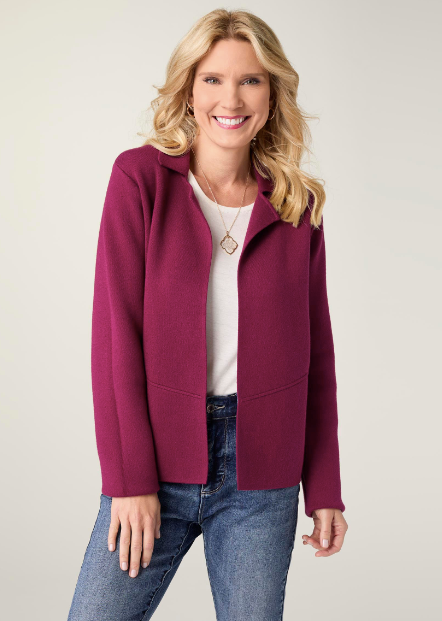 Heavenly-Luxe Notch Collar Cardigan