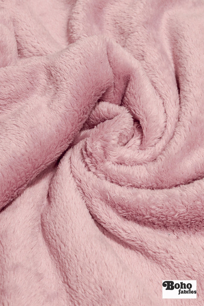 Ice Pink, Classic Double - Velour High Loft Fleece Fabric by Polartec 2nds - Boho Fabrics - Performance Fabrics