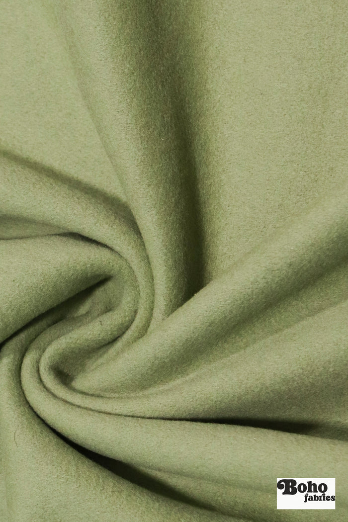 Light Sage Green Italian Wool Coating Fabric