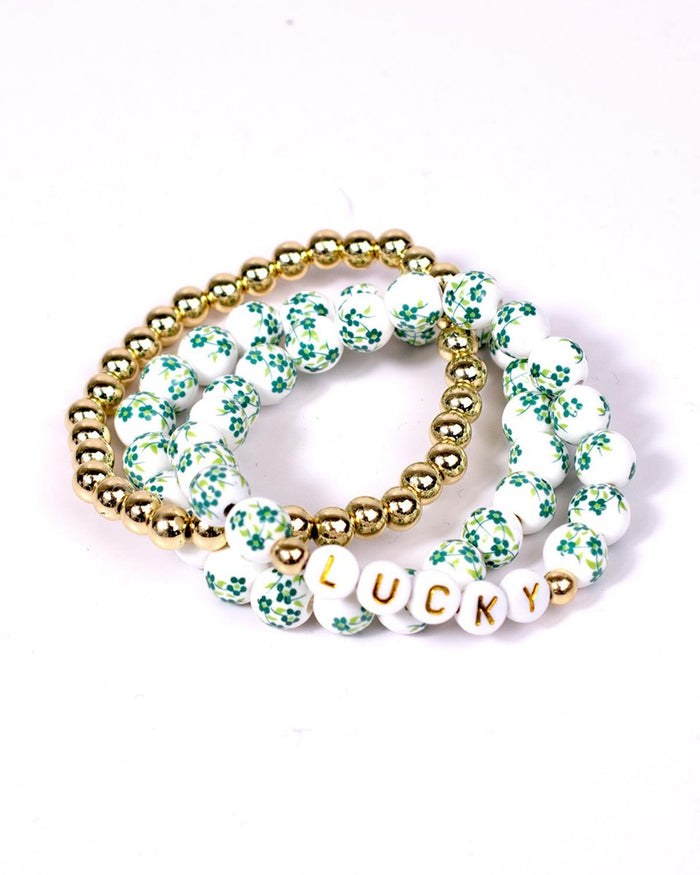 Lucky Bead Bracelet Stack