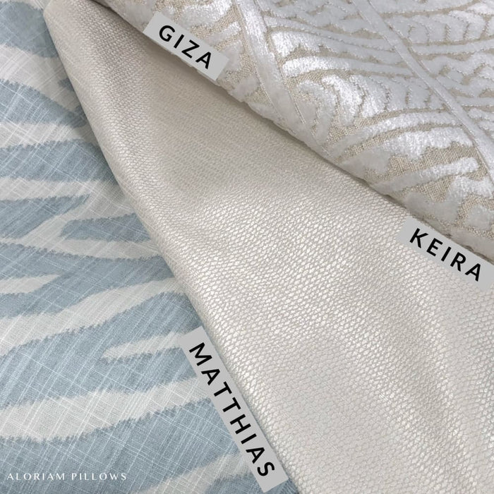Matthias Blue White Abstract Zebra Pillow Cover - Aloriam