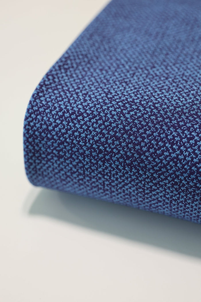 Mini Mosaics, Blue Athletic Knit Fabric - Boho Fabrics - Athletic Knit Fabric