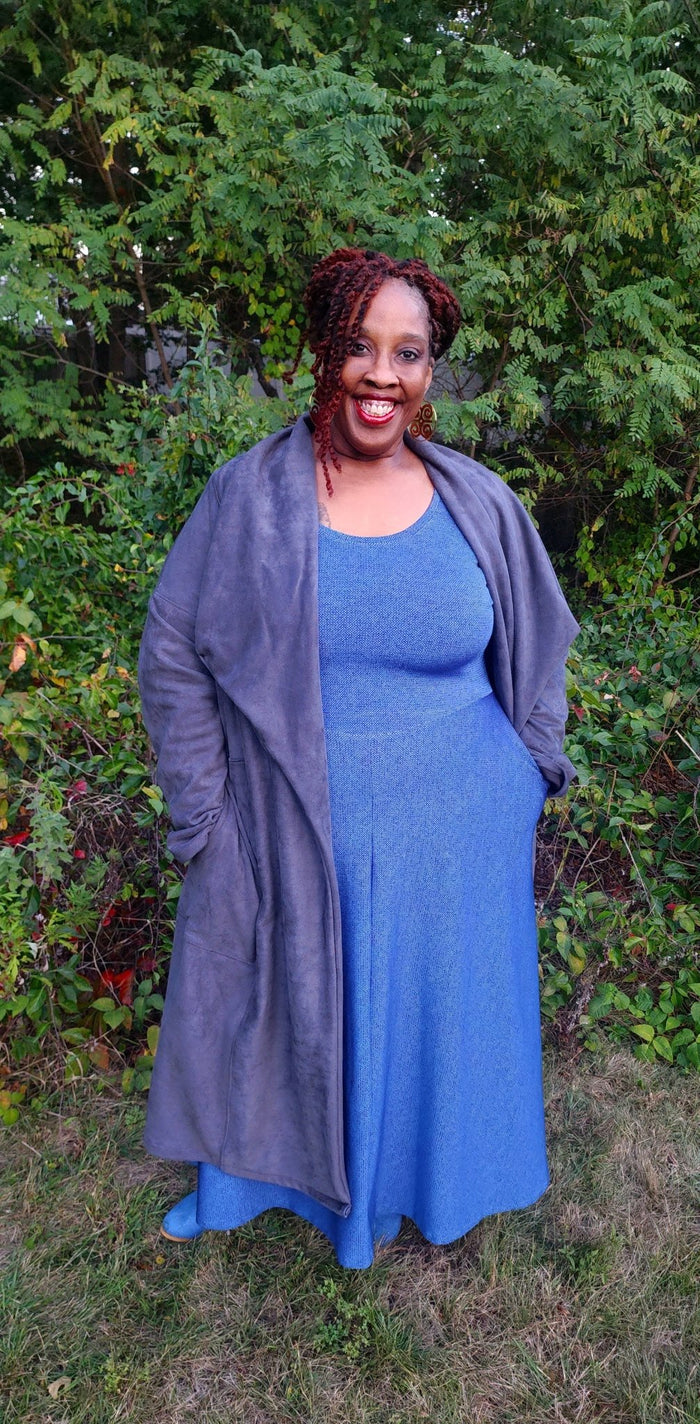 Mini Mosaics, Blue Athletic Knit Fabric - Boho Fabrics - Athletic Knit Fabric