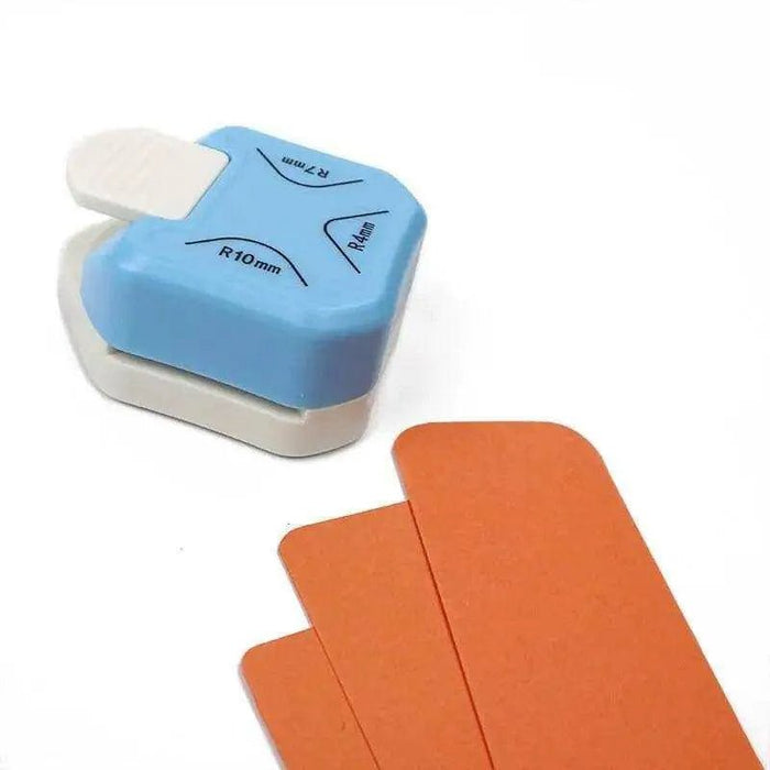Portable Paper Corner Cutter Mini Edge Trimmer for Scrapbooking DIY Projects Photo Picture Cards Making Blue 3-in-1 Paper Craft Supplies