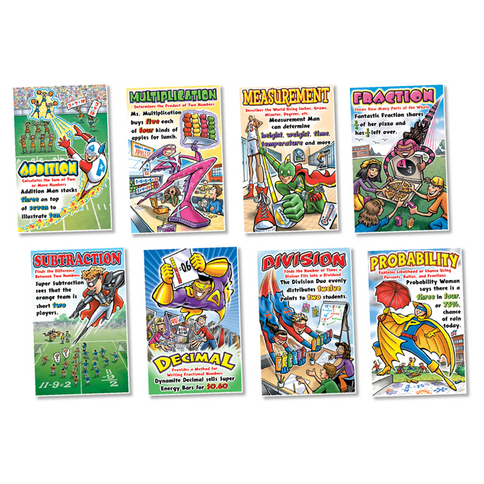 North Star • Set decorativo "Math - Superheroes"