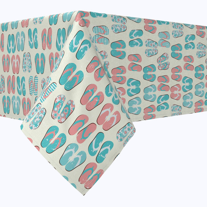 Ocean Beach Flip Flops Cotton Rectangles