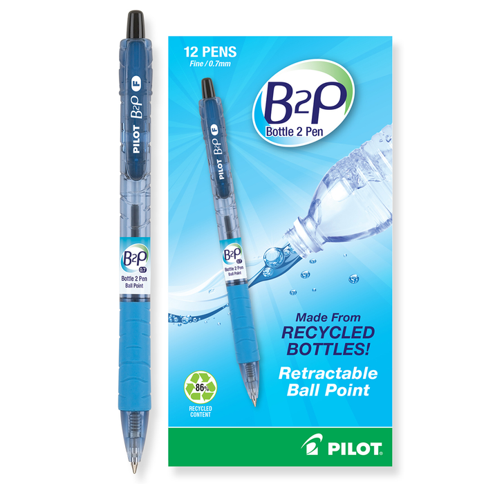 Pilot •  Bolígrafos B2P Fine - Retractables -  (Negro)