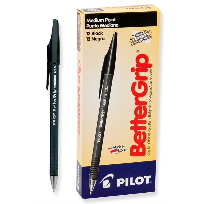 Pilot •  Bolígrafos Bettergrip - Medium - (Negro)
