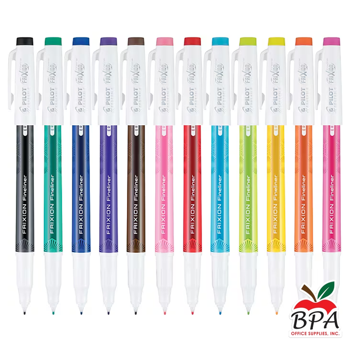 Pilot •  Bolígrafos FriXion Fineliner (12pk - assorted colors)