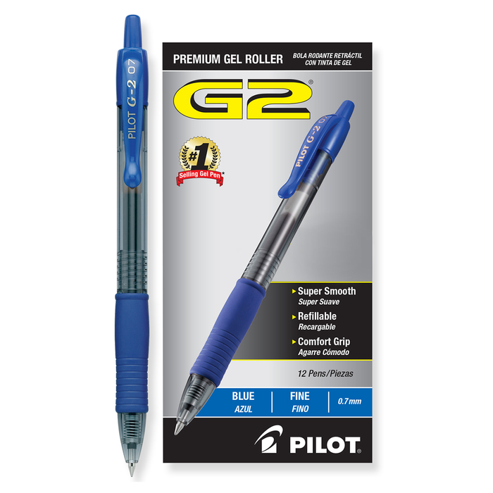 Pilot •  Bolígrafos G2 Fine - Retractables (Azul)