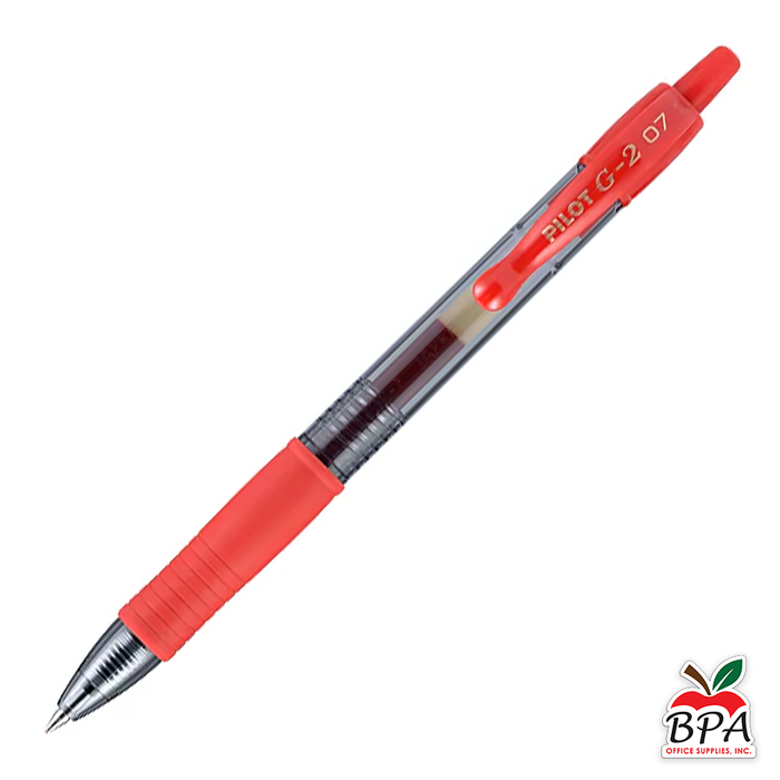 Pilot •  Bolígrafos G2 Fine - Retractables (Rojo)