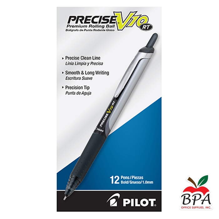 Pilot •  Bolígrafos Precise V10 -  bold (dz - Negro)