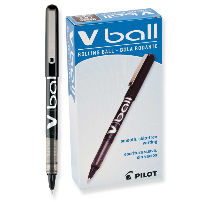 Pilot •  Bolígrafos V Ball - Extra Fine (Negro)