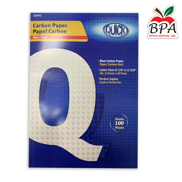 Quick •  Papel Carbon - Azul (100 hojas)