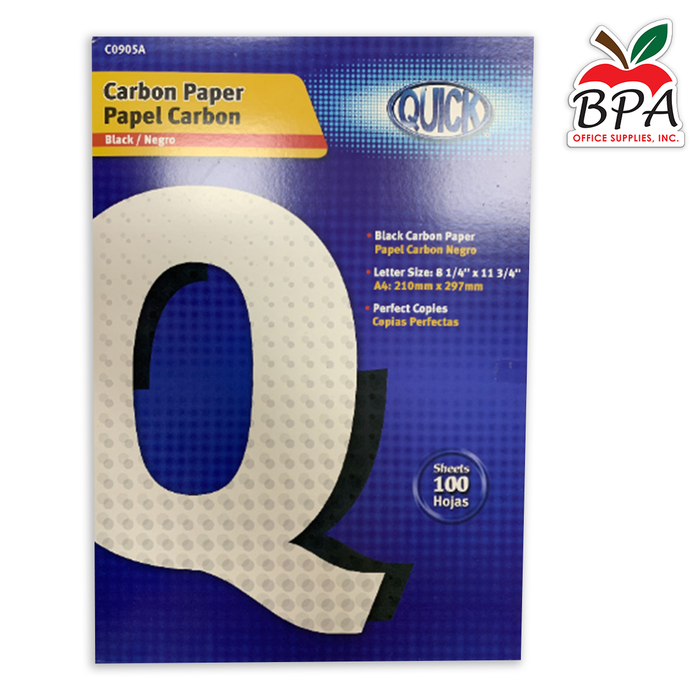 Quick •  Papel Carbon - Negro (100 hojas)