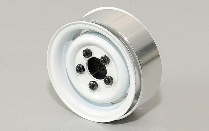 RC4WD 1.55" LANDIES VINTAGE STAMPED STEEL BEADLOCK WHEELS – WHITE (4) – Z-W0076