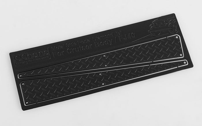 RC4WD Metal Side Diamond Plates (Style B) for Cruiser Body (Black)
