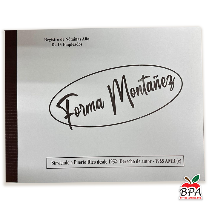 Registro de Nóminas •  Forma Montañez (15 empleados)