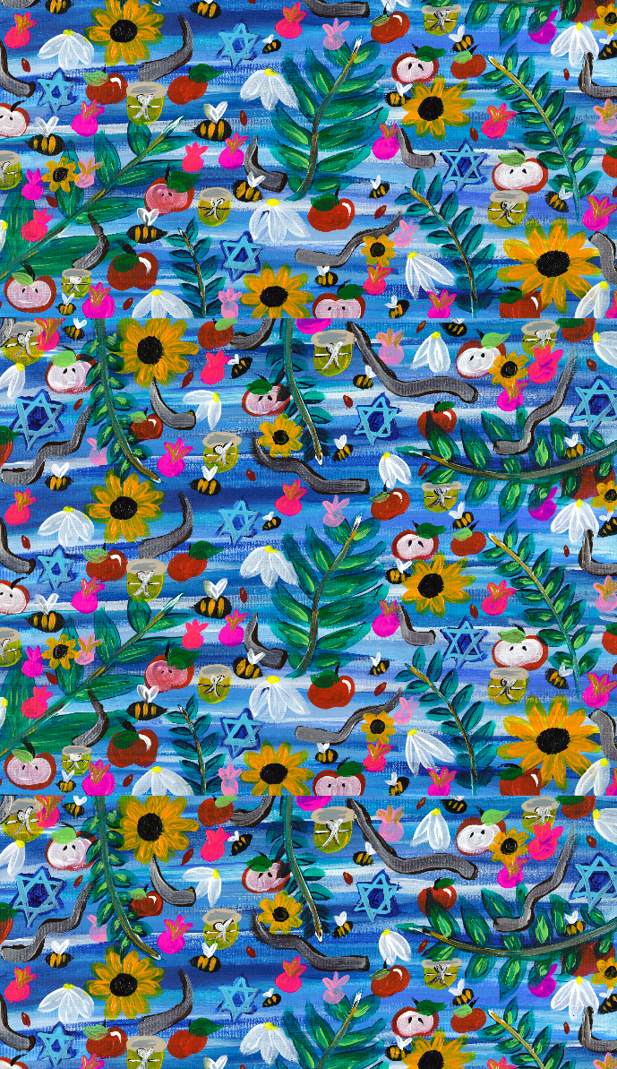 Rosh Hashanah Garden Tablecloth 60x104