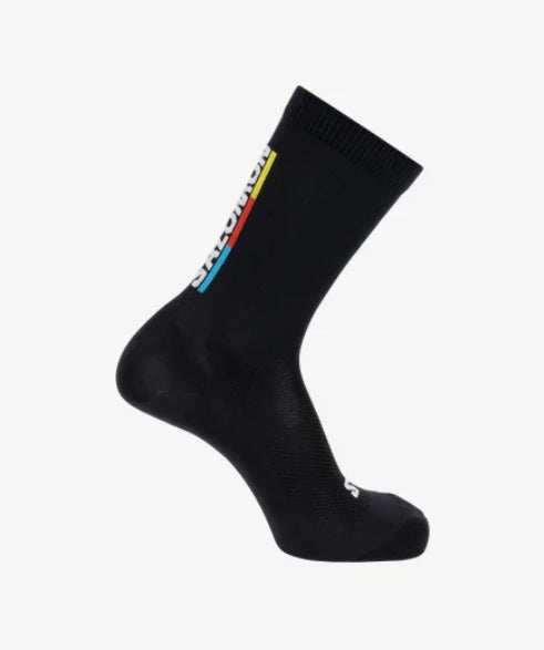 SALOMON CALCETINES UNISEX PULSE RACE FLAG CREW NEGRO