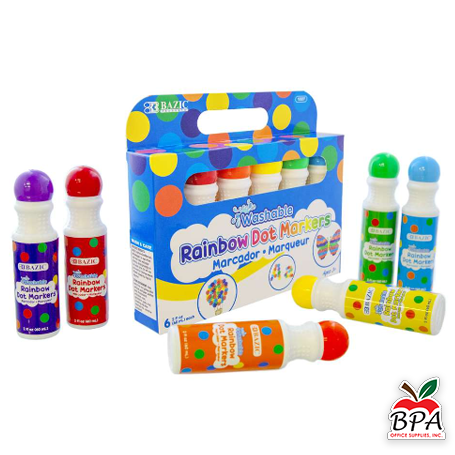 SE AGOTO - Bazic • Marcadores "Dot Markers" de 6 colores