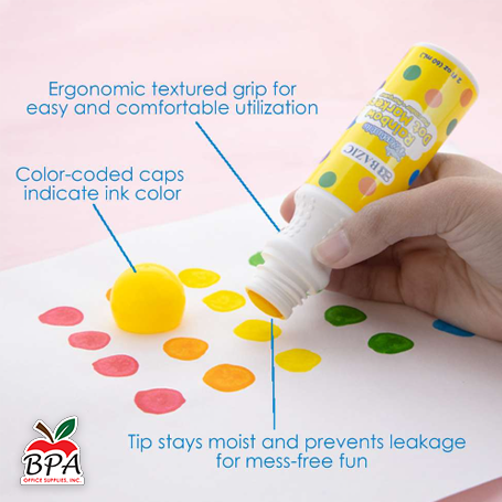 SE AGOTO - Bazic • Marcadores "Dot Markers" de 6 colores