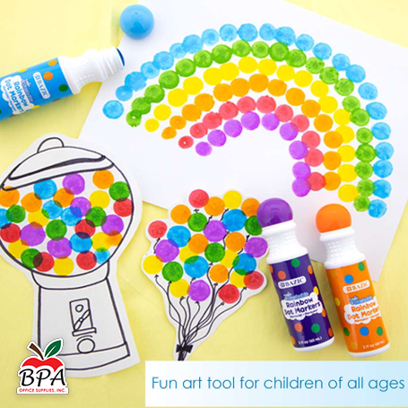 SE AGOTO - Bazic • Marcadores "Dot Markers" de 6 colores