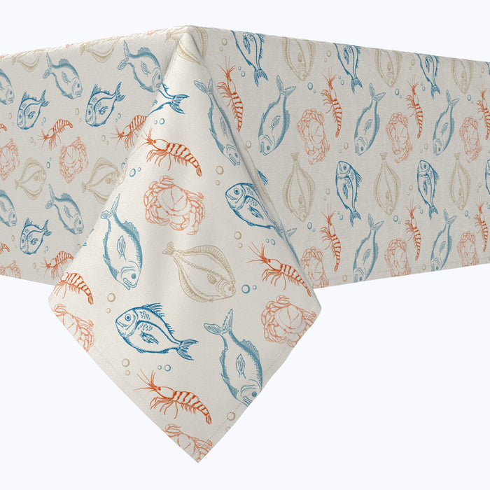 Sleeping Whales & Hot Air Balloons Cotton Rectangles