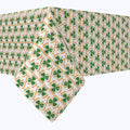 Stenciled Orange & Green Shamrocks Cotton Rectangles