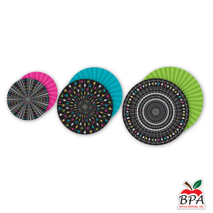 Teacher Created Resources • Abanicos de papel decorativos "Chalkboard Brights"