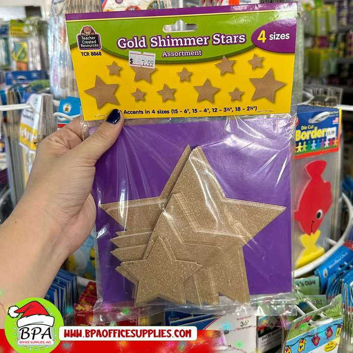 Teacher Created Resources •  Accents "Gold shimmer Stars"