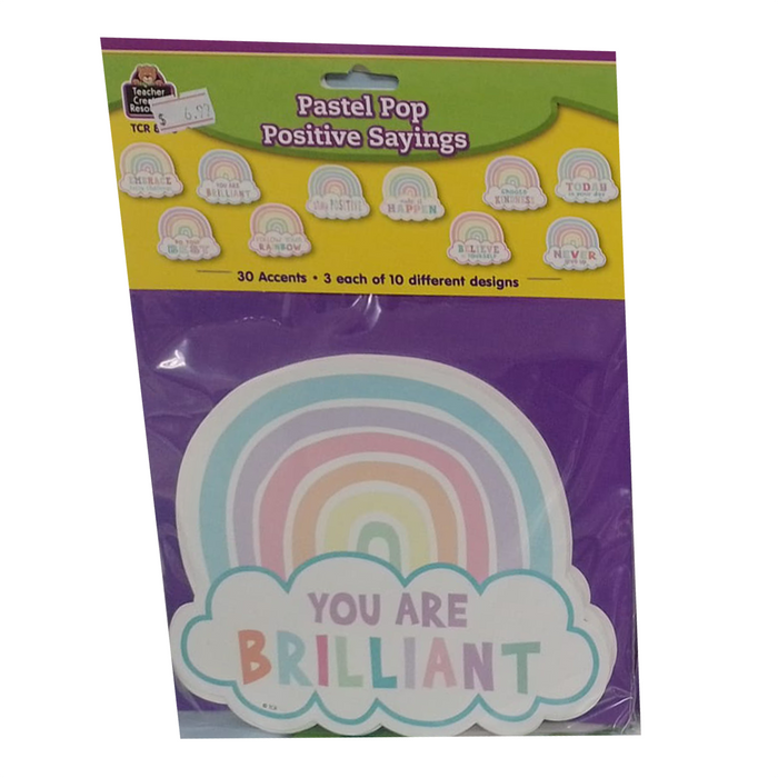 Teacher Created Resources •  Accents "Pastel Pop Positive Sayings"