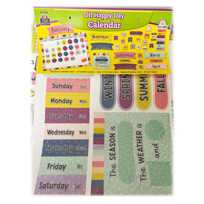 Teacher Created Resources •  Calendario  "Oh Happy Day"