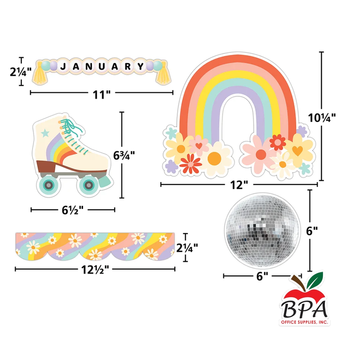Teacher Created Resources • Calendario "Roller Disco - Birthday Create & Decorate Quick Kit"