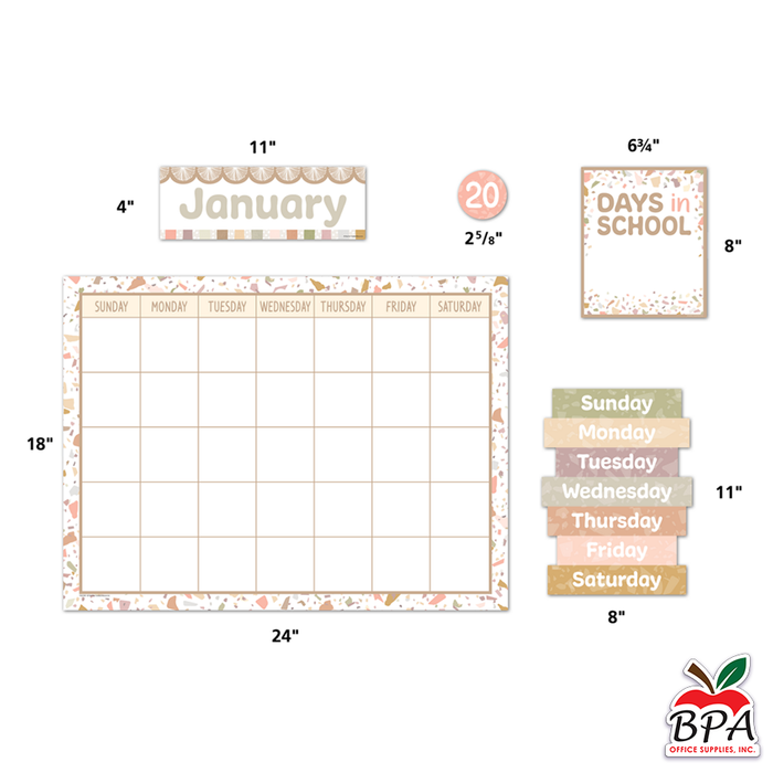 Teacher Created Resources •  Calendario "Terrazzo Tones"