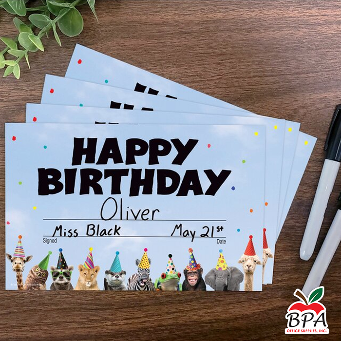 Teacher Created Resources • Certificados "Go Wild Animals - Happy Birthday Awards"