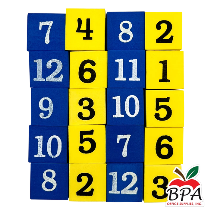 Teacher Created Resources • Dados enumerados en Foam  (numerals 1-12)