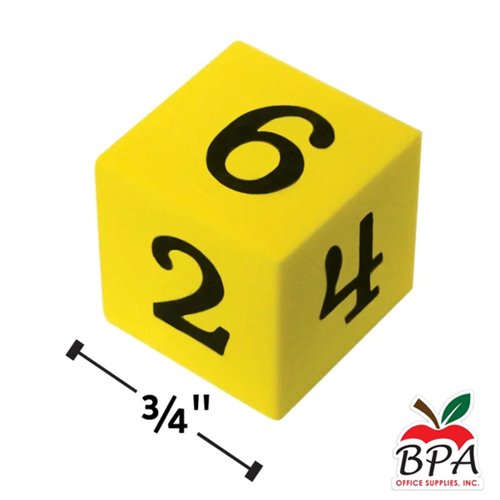 Teacher Created Resources • Dados enumerados en Foam  (numerals 1-12)