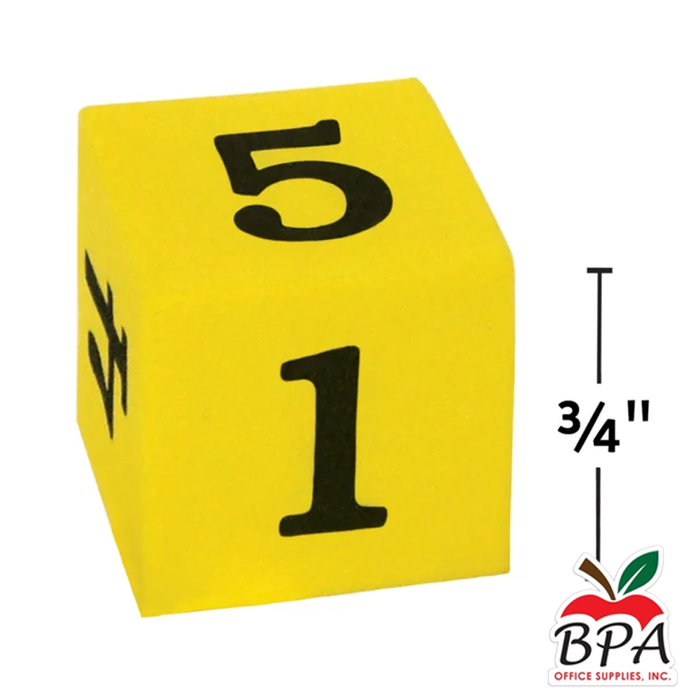 Teacher Created Resources • Dados enumerados en Foam  (numerals 1-6)