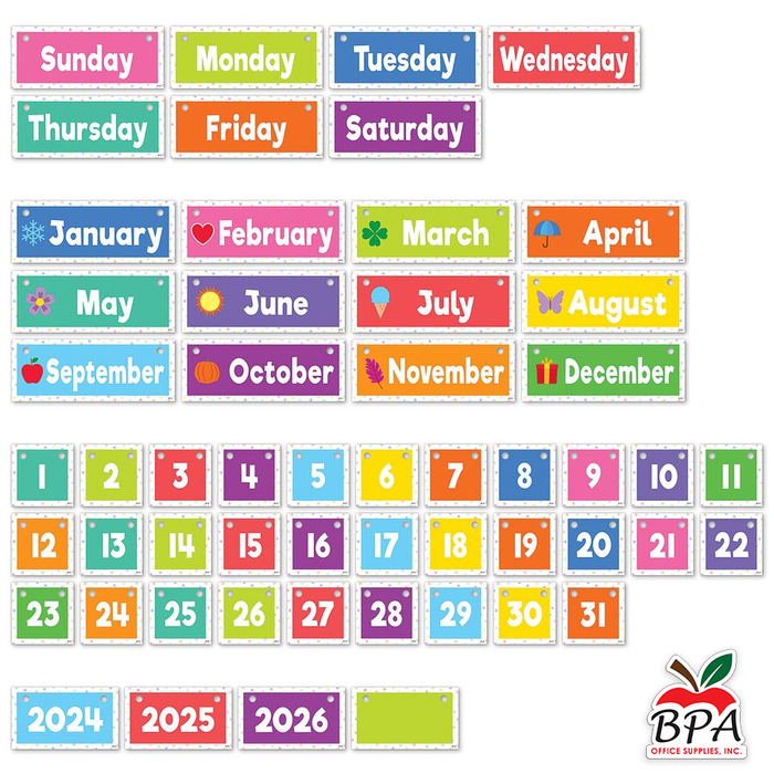 Teacher Created Resources •  Flip Calendar "Colorful"