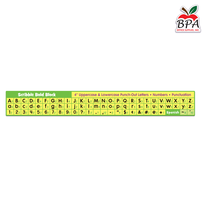 Teacher Created Resources • Letras Decorativas "Scribble Bold Block"