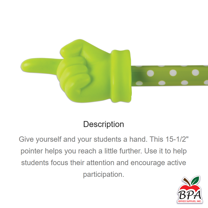 Teacher Created Resources • Lime Polka Dots Hand Pointer