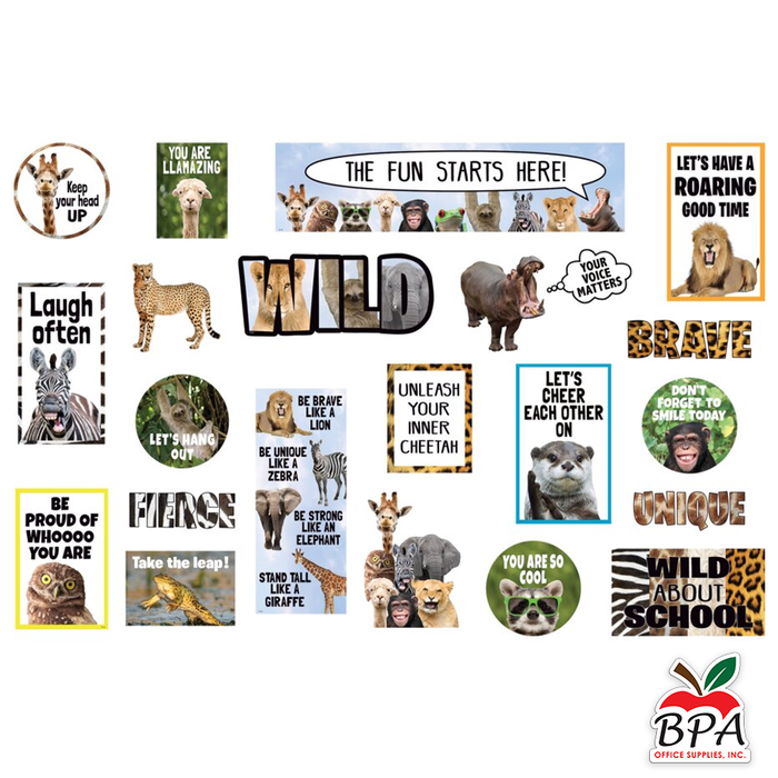 Teacher Created Resources • Mini Set-decorativo "Go Wild Animals"