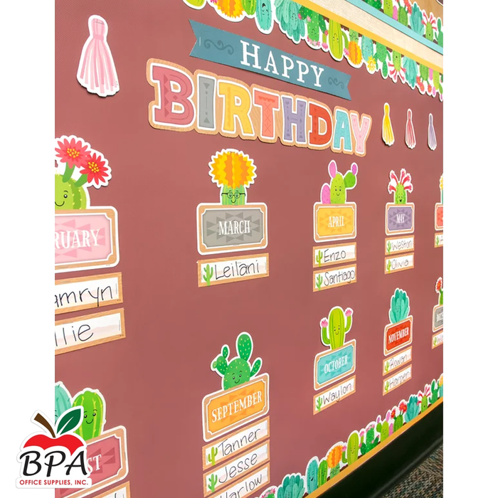 Teacher Created Resources •  Mini set decorativo "Happy Cactus Crew - Happy Birthday"