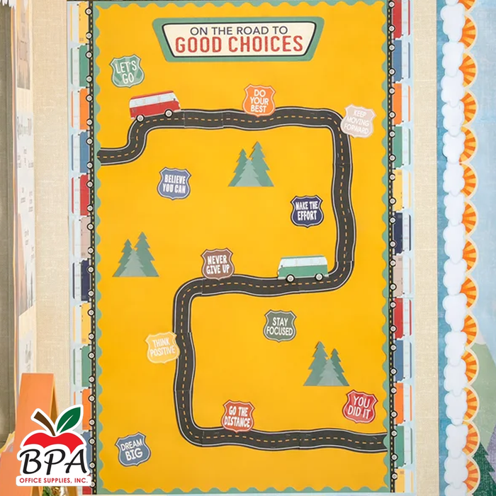 Teacher Created Resources •  Mini set decorativo "Moving Mountains Road Trip - Road to Good Choices"