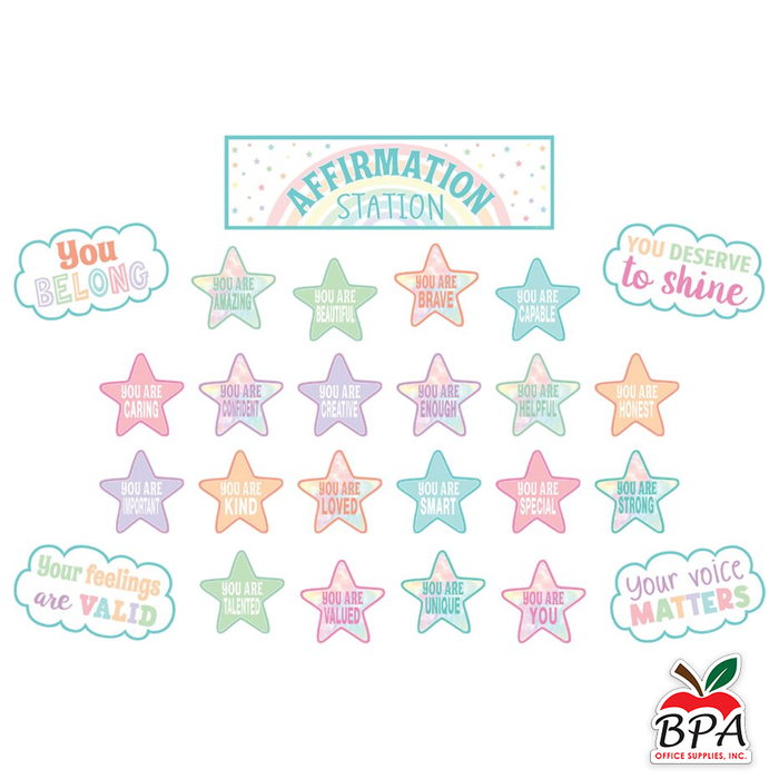 Teacher Created Resources • Mini Set-decorativo "Pastel Pop - Positive Affirmations"